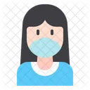 Mujer Mujer Mascarillas Medicas Icon