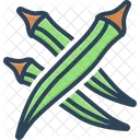 Dedo De Dama Sano Verde Icono