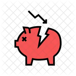 Damaged Piggy Bank  Icon