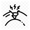 Damaged Optical Fiber Icon