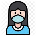 Weiblich Frau Medizinische Masken Icon