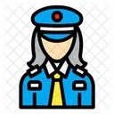 Dame Policiere Femme Femme Icône