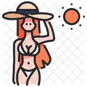 Frauen Bikini Sommer Bikini Symbol