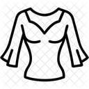 Damenbluse Top Hemd Symbol