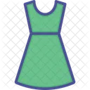 Damenkleid Kleidung Ausgestelltes Kleid Symbol