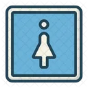 Weiblich Toilette Frau Symbol