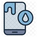 Danado Por Agua Mojado Telefono Icono