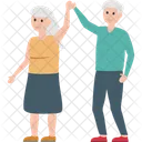 Danca De Casal Idosos Idosos Ícone