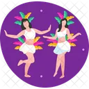 Mardi Gras Dancer Sing Icon
