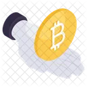 Dando Bitcoin Criptomoeda Criptografia Icon