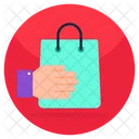 Dando bolsa de compras  Icono