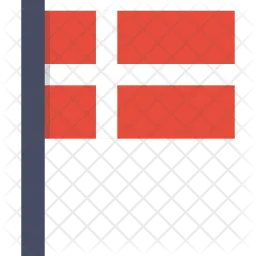 Danemark Flag Icône