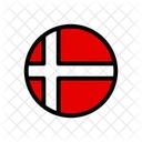 Danemark Landesflagge Flagge Symbol