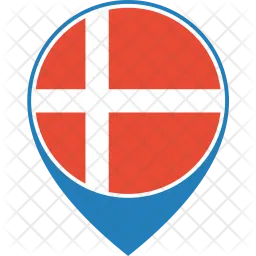 Dänemark Flag Symbol