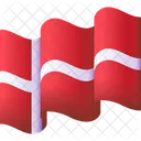 Danemark Flagge Flagge Land Symbol