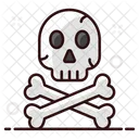 Danger Skull Anatomy Crossbones Icon