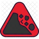 Danger Falling Road Icon