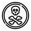 Danger Sign Death Skull Sign Danger Warning Zone Icon
