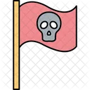 Danger Symbol Halloween Party Scary Flag Icon