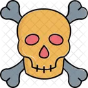Dangerous Halloween Human Bones Icon
