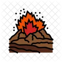 Dangerous Exploding Volcano Icon