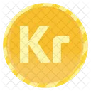 Danish Krone Coin  Icon
