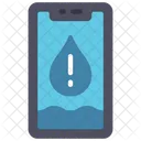 Daños por agua en el teléfono inteligente  Icono