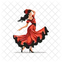 Danseuse De Flamenco Danseuse Danse Espagnole Icône