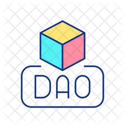 DAO em blockchain  Ícone