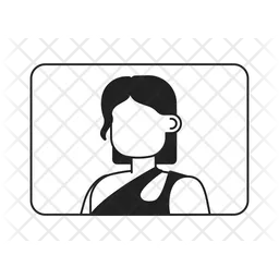 Dark haired woman in stylish crop top  Icon