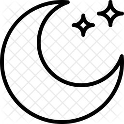 Dark mode Icon - Download in Line Style