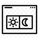 Dark Mode Website Webpage Icon