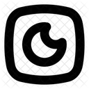 Dark Mode Moon Night Icon