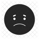 Dark mode sad emoticon  Icon