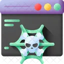 Dark Web Cobweb Spider Drawing Icon