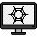 Dark Web Cobweb Spider Drawing Icon