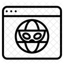 Dark Web Cobweb Spider Drawing Icon