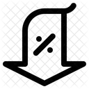 CEO Ruckgang Prozent Symbol