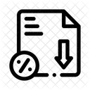 Kreditzinssenkung  Symbol