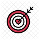 Dartboard Target Love Icon