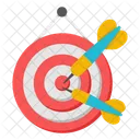 Dartboard Target Board Hitting Game Icon