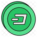 Dash Coin Cryptocurrency Coin Icon