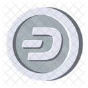 Dash Silver Cryptocurrency Crypto Icon