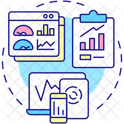 Dashboard development Icon - Download in Colored Outline Style
