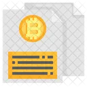 Data Bitcoin Cryptocurrency Icon