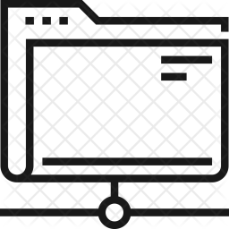 Data Icon - Download in Line Style