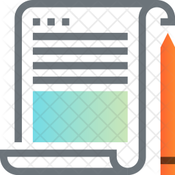 Data Icon - Download in Colored Outline Style