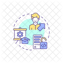 Data access and training Icon - Download in Rounded Style