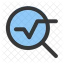 Data Analysis Magnifying Glass Line Chart Icon