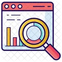Web Analysis Online Statistics Growth Analysis Icon